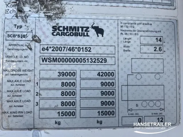 Schmitz SKO 24 Multitemp Double deck, 19 / 19